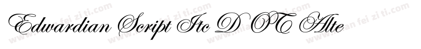Edwardian Script Itc D OT Alter Reg字体转换